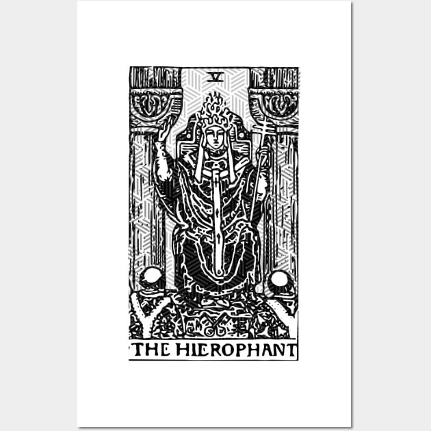 The Hierophant - A Geometric Tarot Print Wall Art by annaleebeer